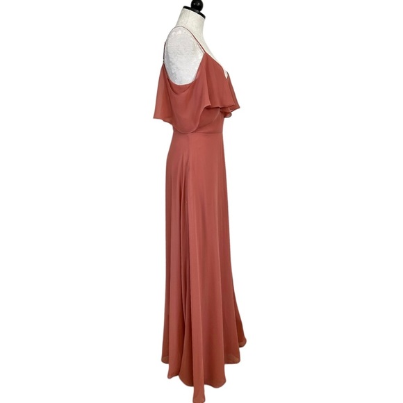 Birdy Grey Jane Convertable Bridesmaids Dress Chiffon in Terracotta Size Medium - Picture 7 of 16